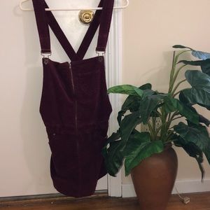 Burgundy overall dress size medium